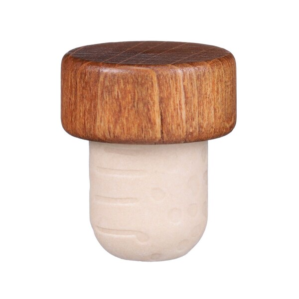 Tricorbraun Cork 29X13 Cafe Brown Varnish Wood Top, 19.5Mm Dia Synthetic Cork Shank, T Top Bar Top 138850 - main