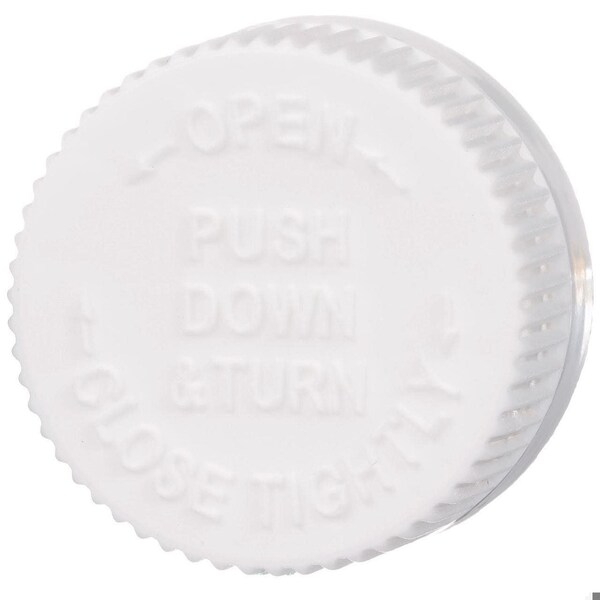 Tricorbraun 28-400 White P/P Push And Turn Closure, F217 Vented, Text Top, Ribbed Skirt, Pd028 042500 - main