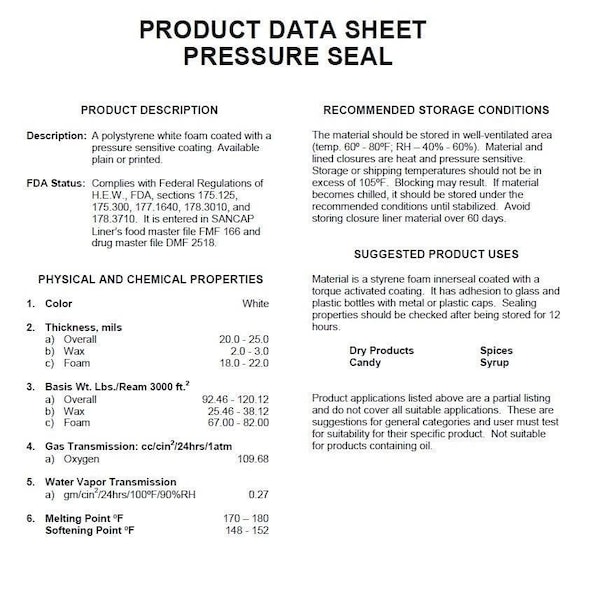 Tricorbraun 70Mm 0.02 Mm White Pressure Sensitive Pre-Cut Liner Printed 600238 - main
