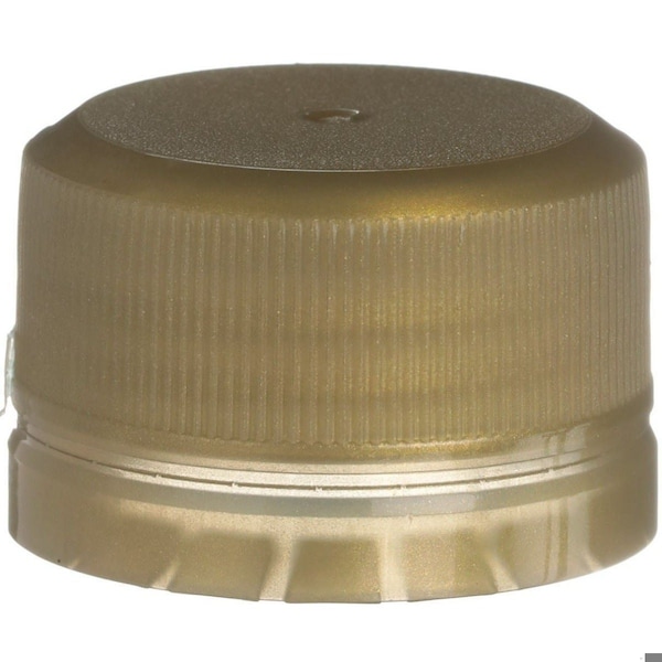 Tricorbraun 28-350 Kerr Gold P/P Tamper Evident Closure, Linerless Ribbed Skirt, Smooth Top, Breakaway Band 006127 - main