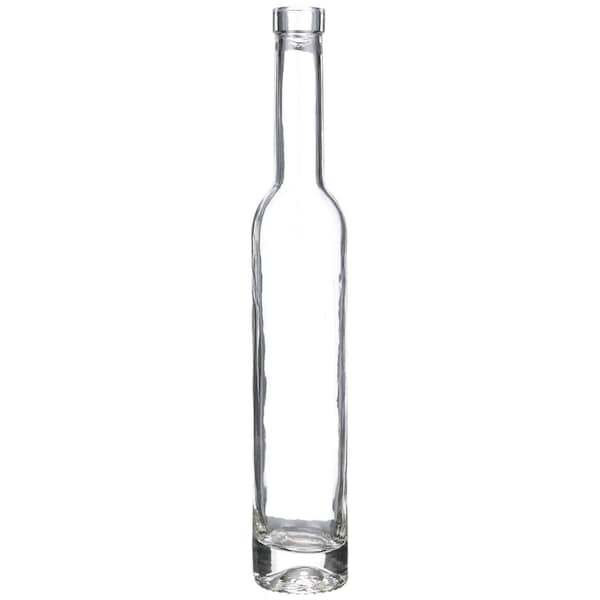 Tricorbraun 375 ml Clear Glass Round Ice Wine Niagra Bottle - 18.5 mm Bar Top Neck Finish 075081 - main