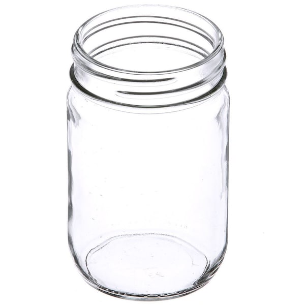 Tricorbraun 12 oz Clear Glass Round Economy Jar- 70-450 Neck Finish 012958 - main