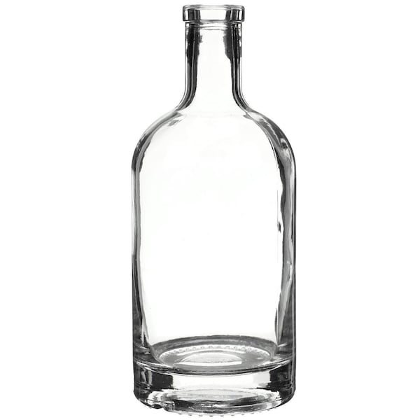Tricorbraun 750 ml Clear Glass Round Nordic Liquor Bottle- 21.5 mm Bar Top Neck Finish 061035 - main