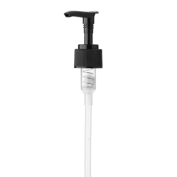 Tricorbraun 24-410 P/P Lotion Pump Black Lock Down Ribbed Gasket 2 Cc, 6.375 Inch Dip Tube Saddle Head 141534 - main
