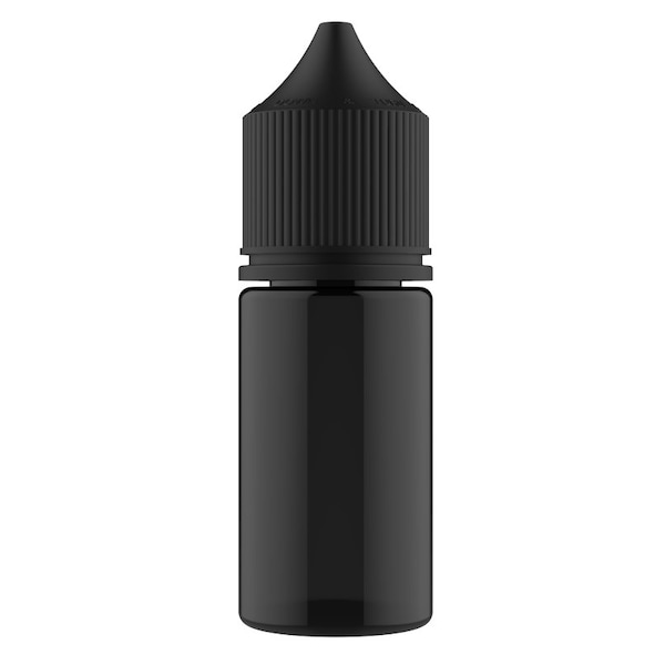 Tricorbraun 30 Ml Pet Cylinder Transparent Black, Round, Nozzle, Opaque Black Crc/Te Cap Breakaway Band 137709 - main