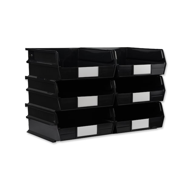 Interlocking Stackable Packaging Triton Products Stacking Hanging Interlocking Bins, Polypropylene ...