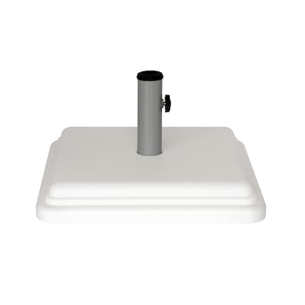 40 lb patio umbrella stand Pellebant Lbs Market Base With Wheels White providing optimal performance even in windy conditions when used in conjunction with a patio table 772 40lb Steel Umbrella Base