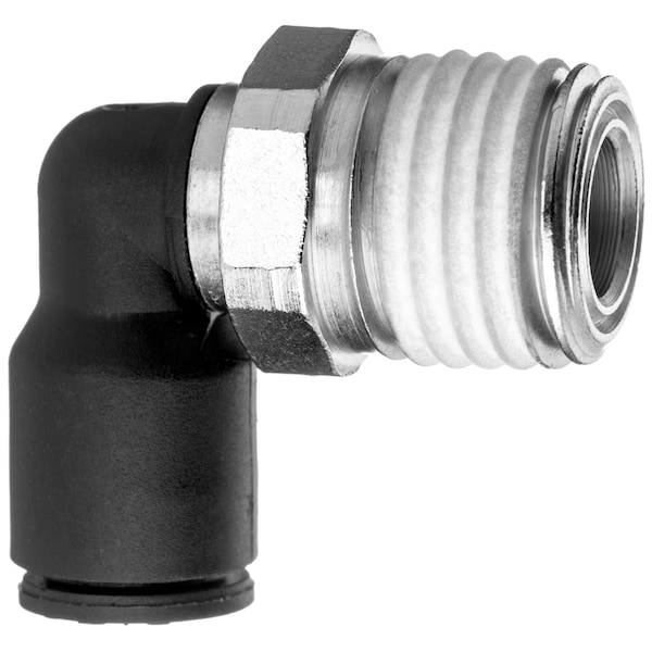 Push to Connect Tube Fitting Nylon Plastic Male Elbow 8mm Tube OD x 3/8 NPT Male Push to Connect Tube Fitting Nylon Plastic Male Elbow 8mm Tube OD x 3/8 NPT Male