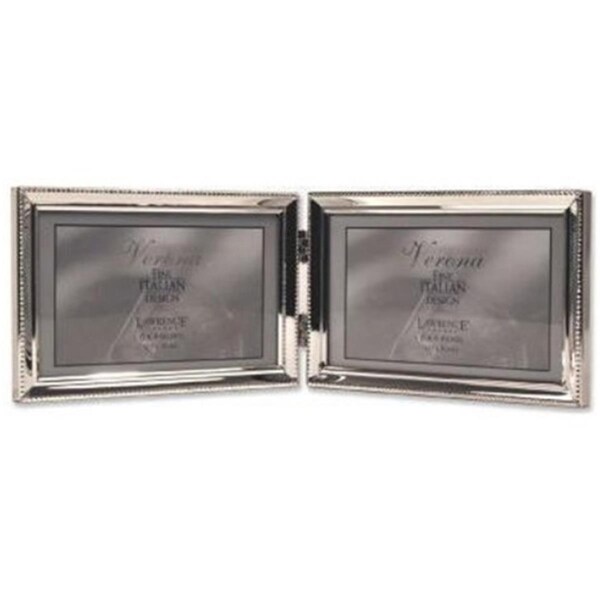 Lawrence Frames 5x7 Hinged Double Silver Standard Metal