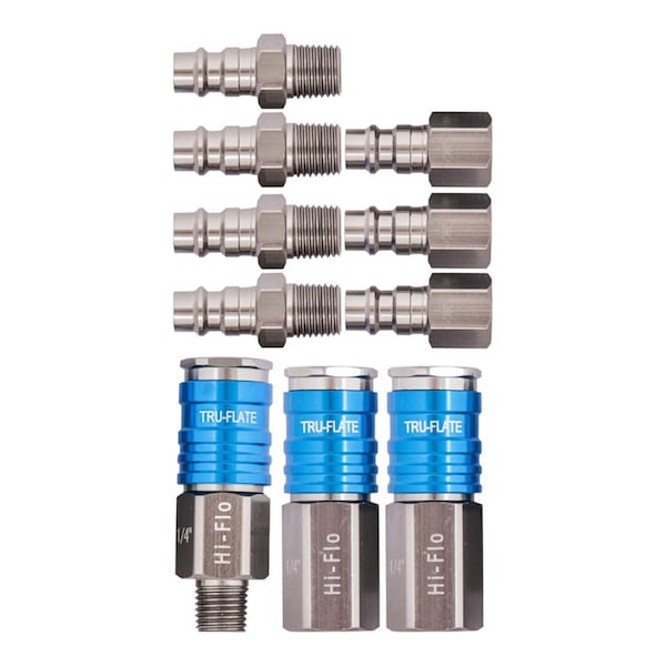 Clean All Hi-Flo Plug & Coupler Kit T6 Aluminum 0.25 in. NPT CL152939 ...