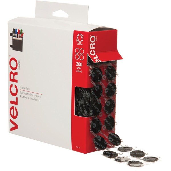 Xxdf Box Partners 0.75 in. Dots Black Cloth Hook & Eye Brand Tape Combo Pack ...
