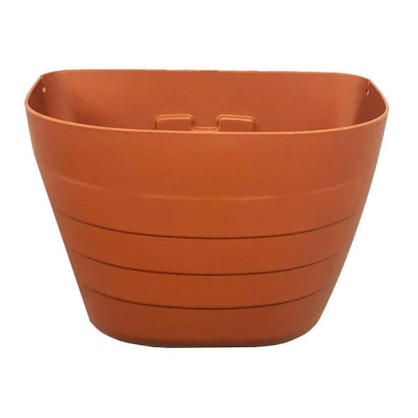 BALCONY BEYOND 9.5 in. x 7 in. x 12 in. Self-Watering Wall Planter - Terracotta, BA2827664