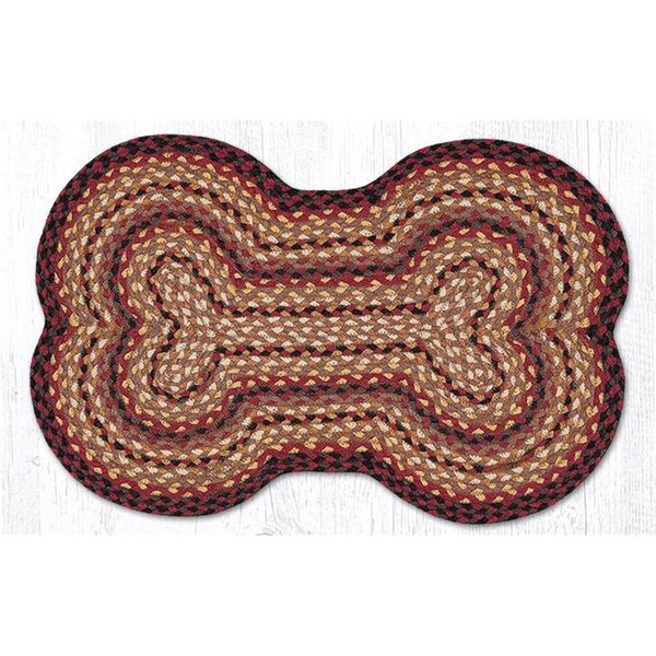 Palacedesigns 18 x 28 in Braided Dog Bone Shaped Rug Black Cherry ...