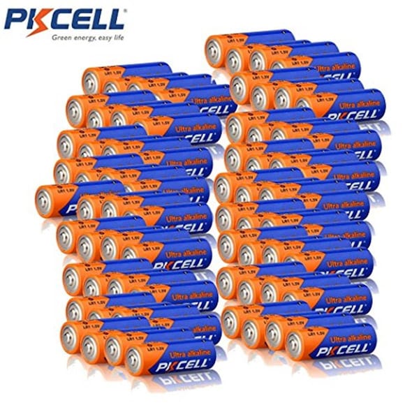 PKCELL AA Alkaline Batterien – 20 Stück, 1,5V, 10 Jahre Haltbar, Ideal Für Fernbedienung, Maus & Co.