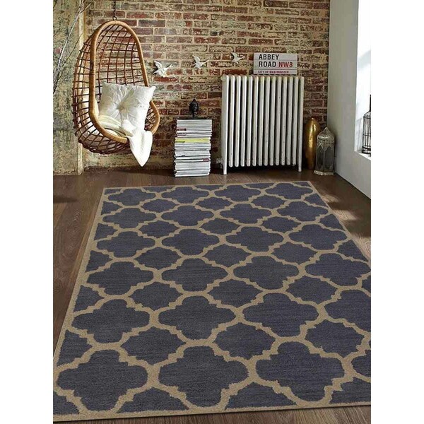 Jensendistributionservices 5 x 8 ft. Hand Tufted Wool Geometric ...