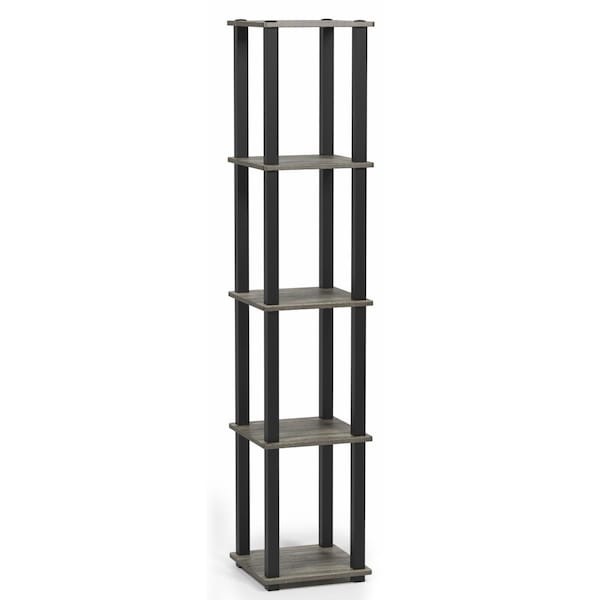 Furinno Turn-S-Tube 5-Tier Corner Square Rack Display Shelf w/Square ...