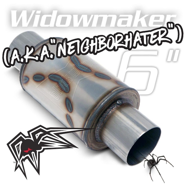 Black Widow Exhaust 6 x 3 in. Widowmaker Series Stainless Steel Oval ...