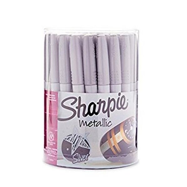 Sharpe Mfg Co Sharpie 652-9597 Fine Point Permanent Metallic Marker  Canister; Assorted - 36 Count 652-9597