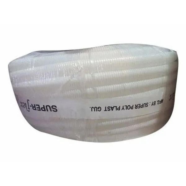 Superflex 0.75 in. x 50 ft. White 034-WH-50 Schedule 40 Flexible PVC ...