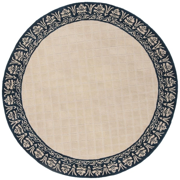 Large Navy Round Rugs Safavieh 6 x 6 ft. Total Performance Hand Hooked Round Area Rug, Navy ...