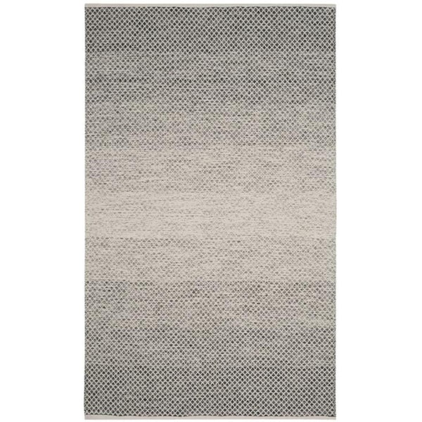 Safavieh 8 x 10 ft. Large Rectangle Montauk Hand Woven RugBlack & Ivory ...