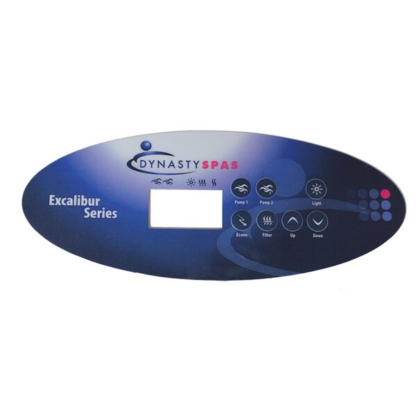 Geared2Golf 7 Button Excaliber Logo LCD Spa Side Overlay GE1414065 | Zoro
