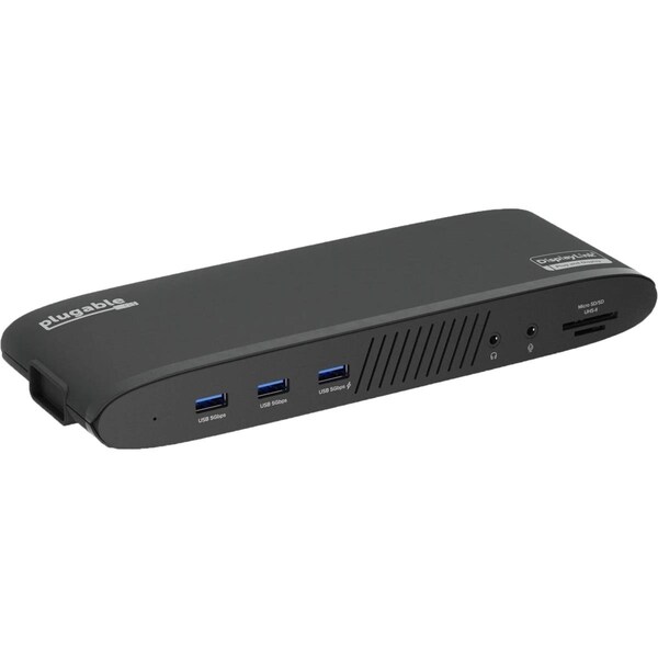 Polycom 100 watt Plugable USB-C Triple Display Dock UD-3900PDH | Zoro