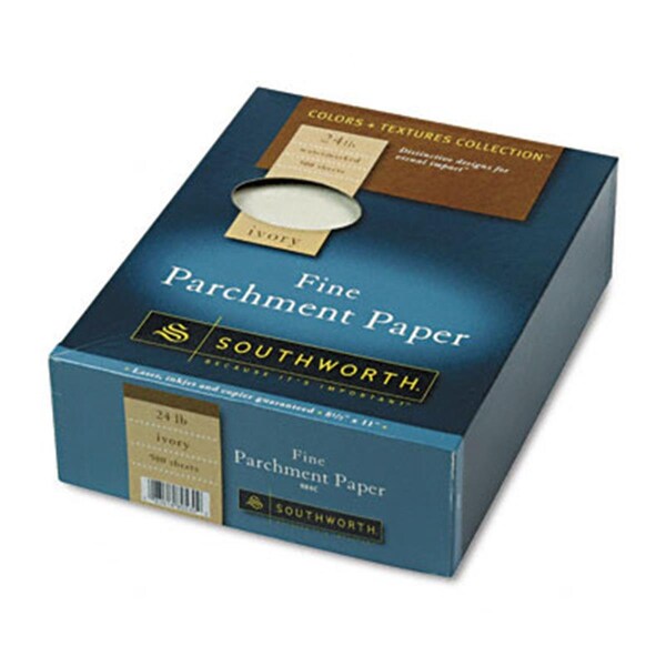 Southworth Co Southworth 984C Colors + Textures Fine Parchment Paper Ivory  24lb Letter 500 per Box 984C