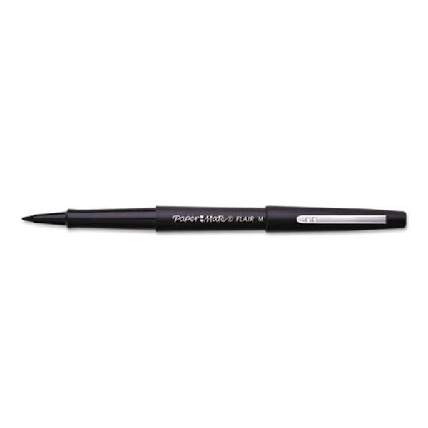 Papermate Flair Marker Set - 4 Bunte + 6 Schwarze Fasermaler - 0,7-0,8 Mm Spitze, Wasserbasierte Tinte