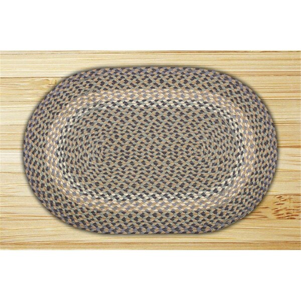 Capitol Earth Rugs Blue-Natural Jute Braided Rug 02-005 | Zoro
