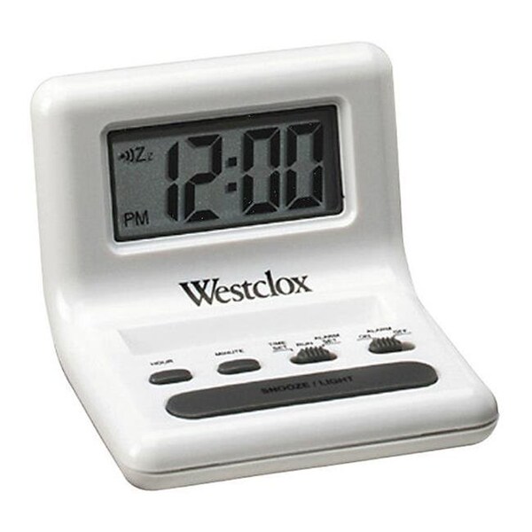 Westclox 47539 31 30 Celebrity Lcd Wht Qrtz Alrm Bl Zoro Com Celebrity Lcd Wht Qrtz Alrm Bl, Westclox Digital Lcd Alarm Clock With Date And Temperature