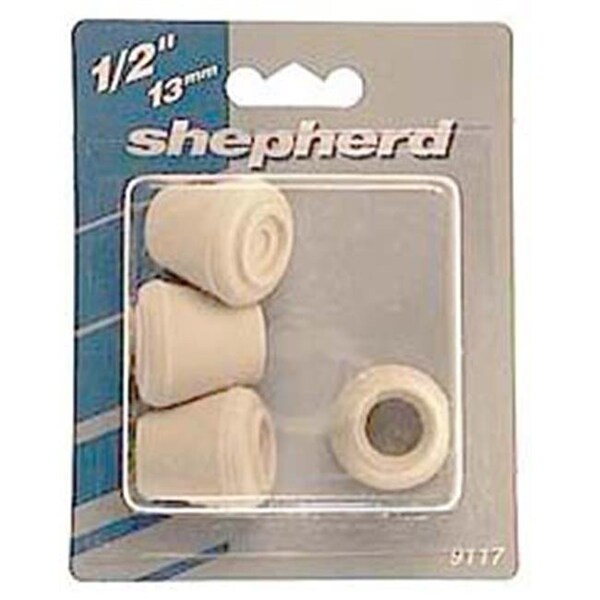 Shepherd Hardware 9120 Rubber Leg Tips – 7/8 Inch, White, 4-Pack For Chairs & Tables
