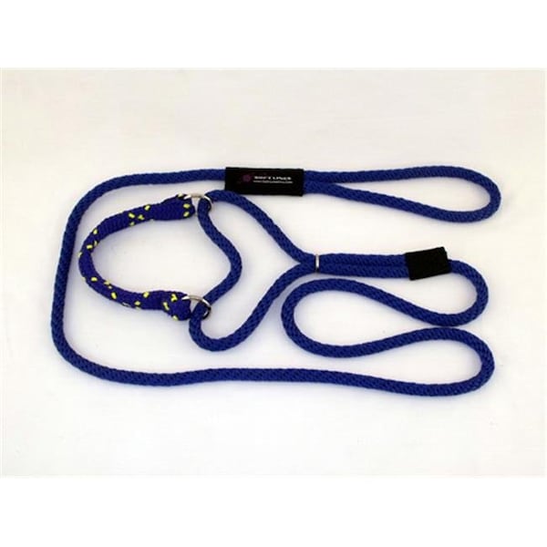 Soft Lines PML06ROYAL-YELLOW Martingale Dog Leash Large; Royal and  Yellow