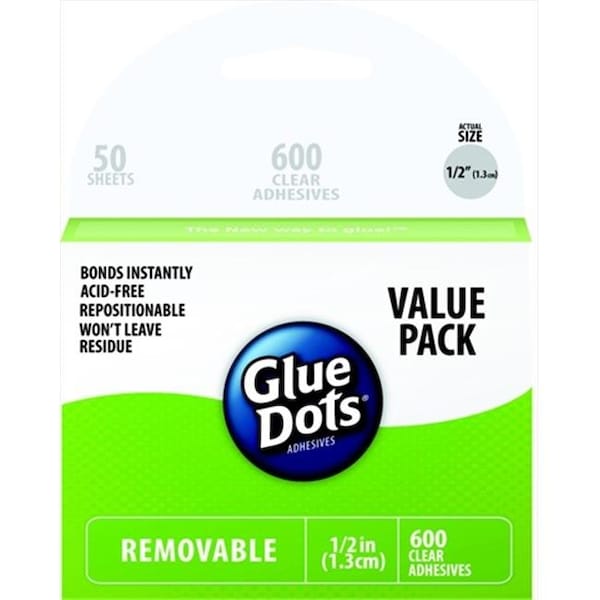 Glue Dots Glue Dots 091233 Non-Toxic Removable Glue Dot Value Pack