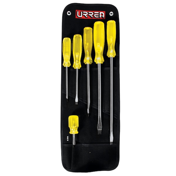 Urrea Amber Screwdriver Set of 6 Pieces Comb 9600B | Zoro