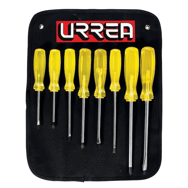 Urrea Amber Screwdriver Set of 8 Pieces Comb 9600D | Zoro