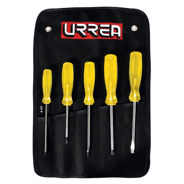 Urrea Amber Screwdriver Set of 5 Pieces Comb JBUD01 | Zoro