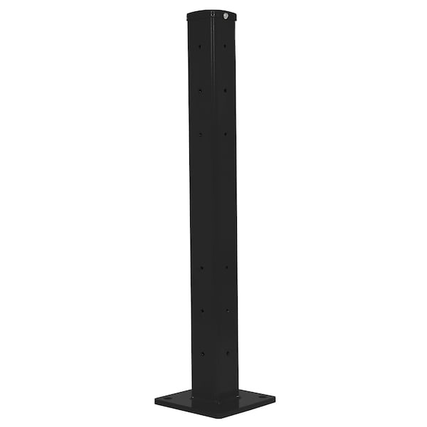 Vestil Rigid Tube Post 42 In Bolt-On Style-Black GR-F3R-BO-TP42-BK | Zoro