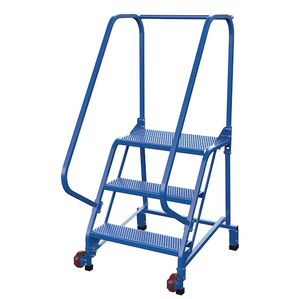 Vestil 60 H Steel Tip N Roll Ladder, Perf, 3 Step, 58 deg., 3 Steps LAD ...