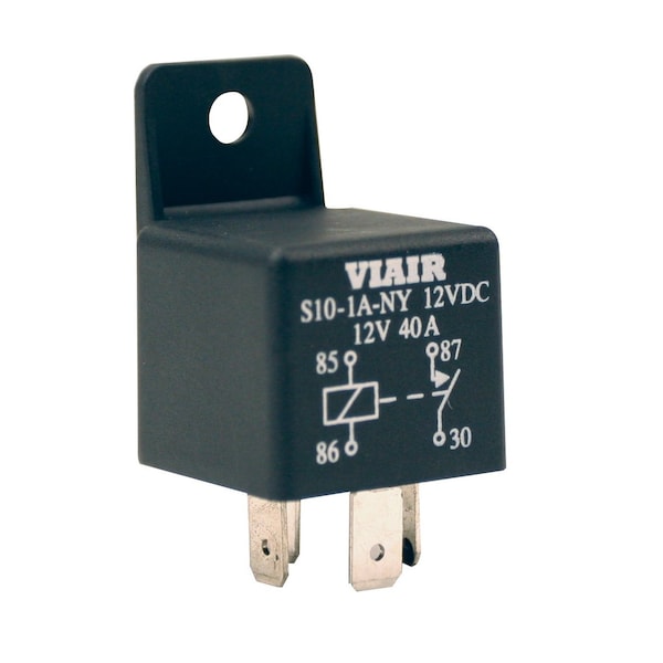 Viair 93943 40 Amp 24V Relay With Mounting Tab - Heavy Duty 4-Prong Relay For Air Compressors & 24 Volt Systems