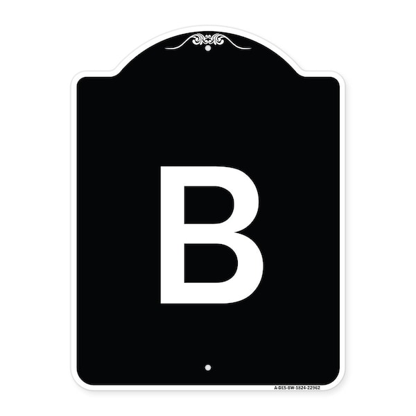 Signmission Sign with Letter B Heavy-Gauge Aluminum Architectural Sign ...