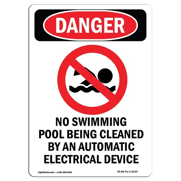 Empty Pool Warning Sign Signmission Safety Sign, OSHA Danger, 10