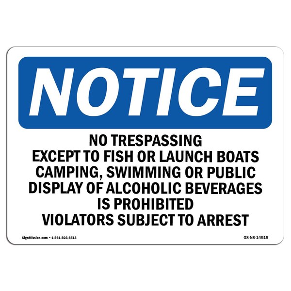 Not Except Fish Signmission OSHA Notice Sign, 7