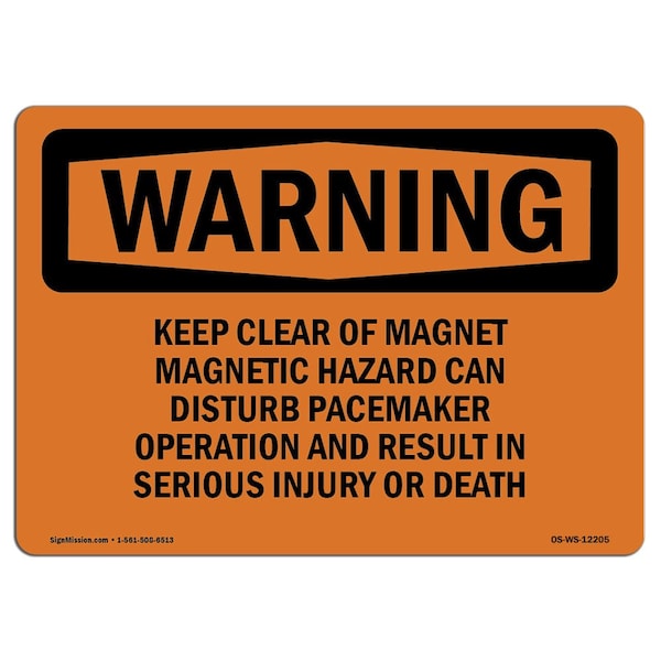 Magnetic Warning Sticker Signmission Safety Sign, OSHA WARNING, 10