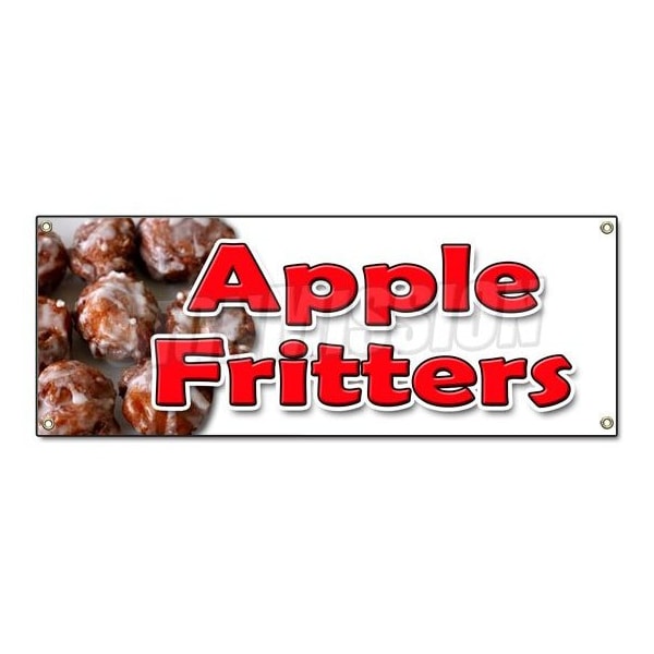 Signmission APPLE FRITTERS BANNER SIGN baker sweets pastries bakery ...