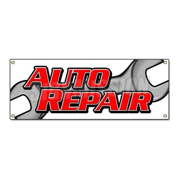 Signmission AUTO REPAIR BANNER SIGN car shop mechanic tools signs ...