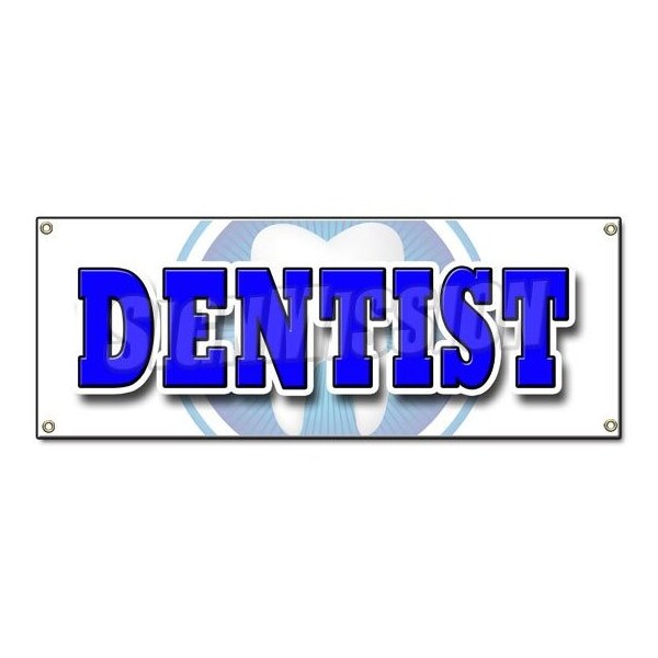 False Teeth Sign Signmission DENTIST BANNER SIGN dental false teeth no appointment x ...