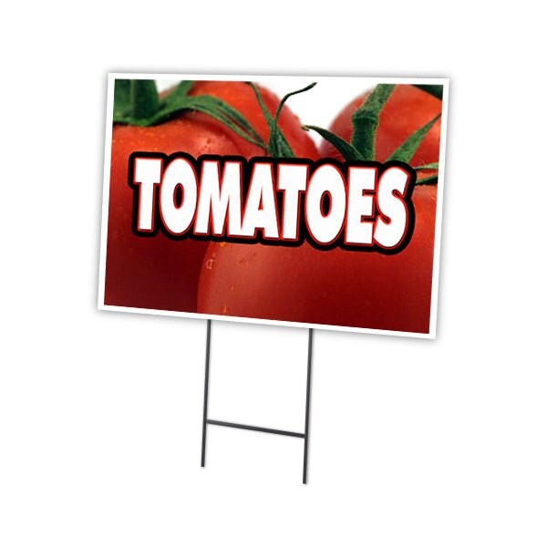 Tomate Sign Signmission Tomatoes Yard Sign & Stake outdoor plastic coroplast window ...