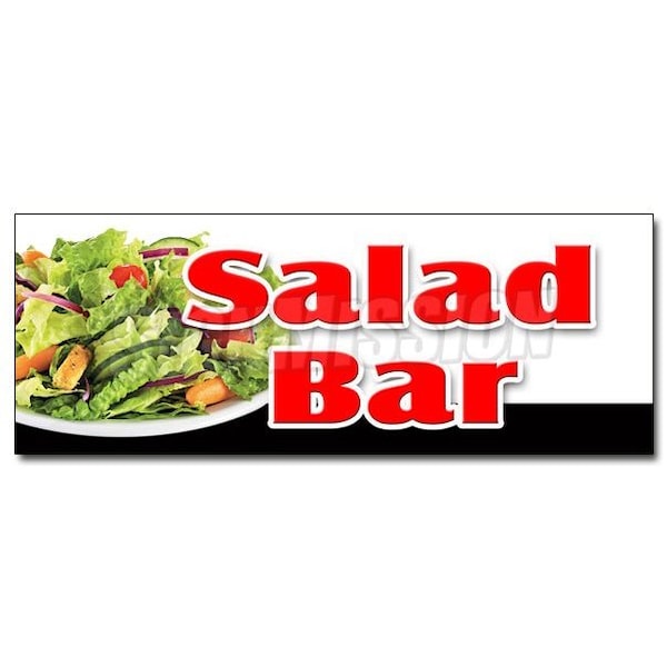 Local Salad Program Sign Signmission SALAD BAR DECAL sticker dressing restaurant buffet salad ...