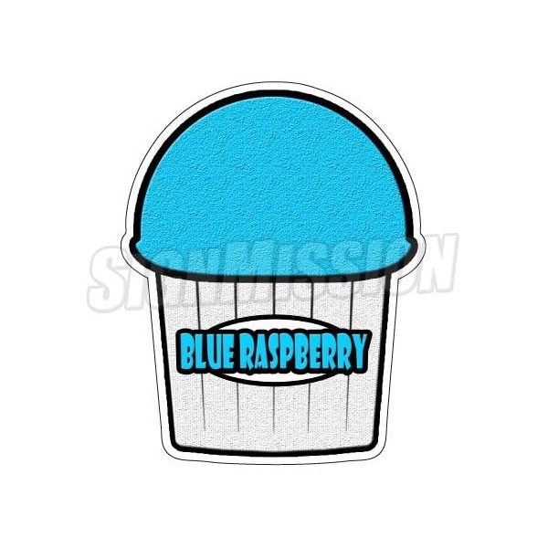 Signmission BLUE RASPBERRY FLAVOR Italian Iceshaved cart trailer stand ...